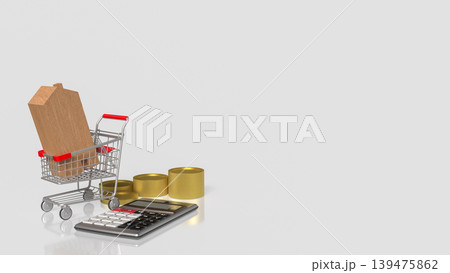 Smart Home Budget Planning Concept 3d render. 139475862