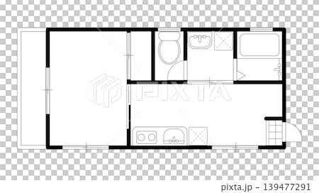 一室公寓平面圖材料 139477291