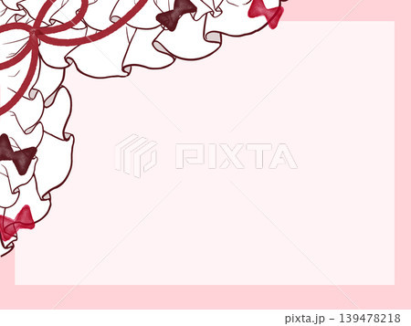リボンとフリルのカードイラスト 139478218