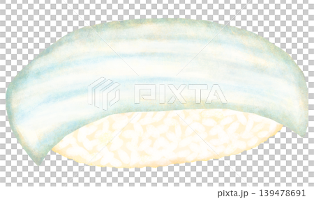 イカのお寿司のイラスト イカのお寿司のイラスト 139478691