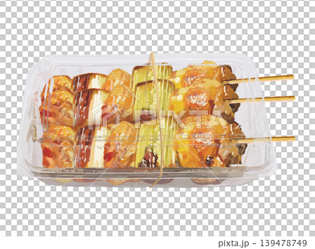 Yakitori (chicken and green onion) pack closed Yakitori (chicken and green onion) pack closed 139478749