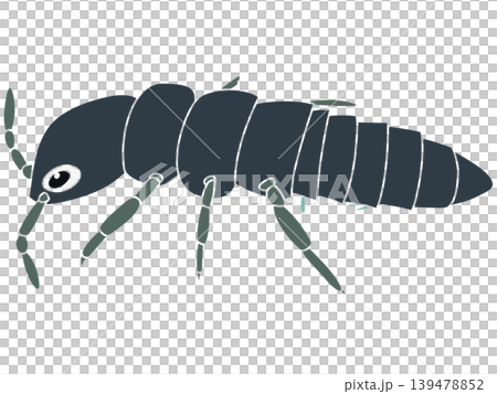 デボン期のリニエラ(トビムシ)のデフォルメイラスト 139478852