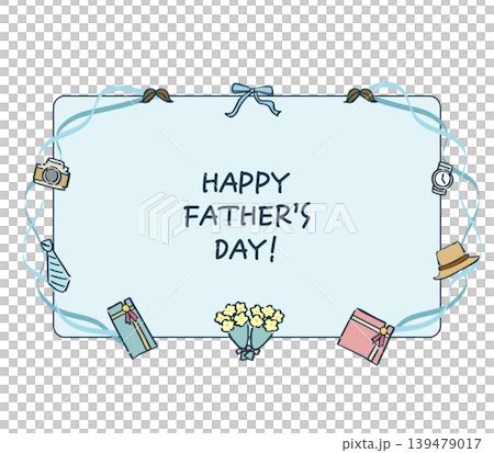 Father's Day frame - hand-drawn illustration material 139479017