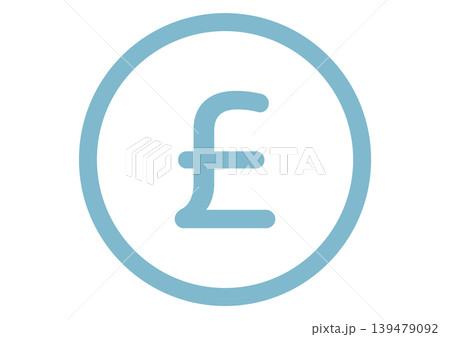 ポンド　お金　通貨　イギリス　アイコン　カラー　ベクターイラスト 139479092