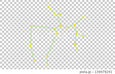 いて座の星座線のカラーイラスト 139479241