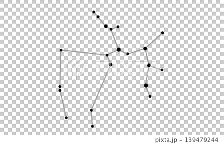 Monochrome illustration of the constellation lines of Sagittarius Monochrome illustration of the constellation lines of Sagittarius 139479244