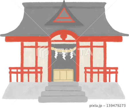 神社の手描き風イラスト 神社の手描き風イラスト 139479273