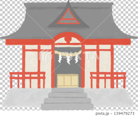 神社の手描き風イラスト 神社の手描き風イラスト 139479273