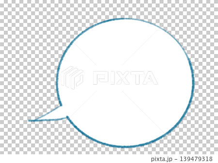 A simple, round speech bubble drawn with textured lines. A simple, round speech bubble drawn with textured lines. 139479318