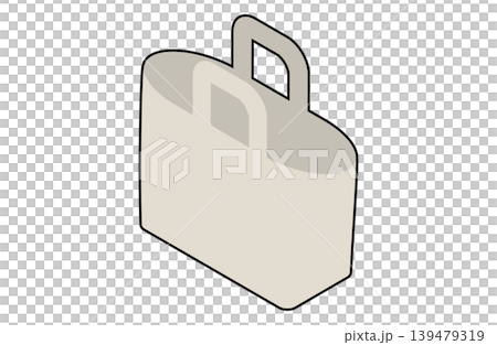 A simple and natural canvas tote bag (with outline). A simple and natural canvas tote bag (with outline). 139479319