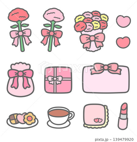 かわいい母の日のイラストセット 139479920