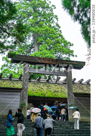 【三重県】神聖な雰囲気が漂う伊勢神宮の内宮にある正宮 139480838