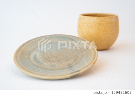 陶芸　器　皿と湯呑み　陶芸体験 139481602