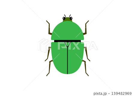 緑色の甲虫のイラスト 139482969