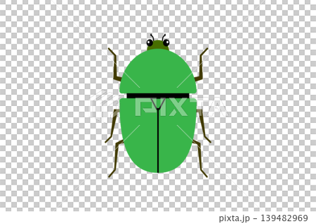 緑色の甲虫のイラスト 139482969