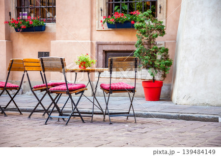 Outdoor Cafe Seating Chairs and tables 139484149