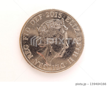 British 10 Pence Coin 2015, Queen Elizabeth II Fifth Portrait, Royal Mint United Kingdom Currency Item 139484166