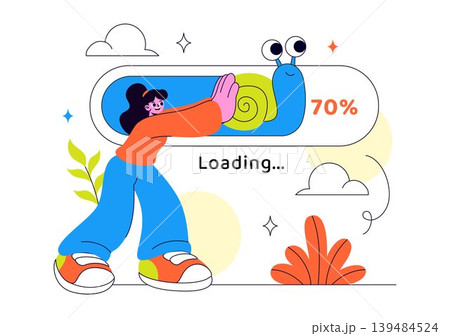 Loading Vector Illustration Featuring Progress Bar Buffering Process Mobile App Upload Status and Digital Waiting Design Loading Vector Illustration Featuring Progress Bar Buffering Process Mobile App Upload Status and Digital Waiting Design 139484524