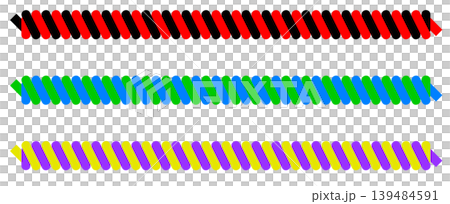 カラフルな糸で束ねた紐のイラスト 139484591