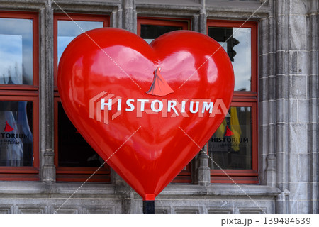 Historium museum in the historical Medieval Old Town and UNESCO site of Bruges in West Flanders, Belgium 139484639