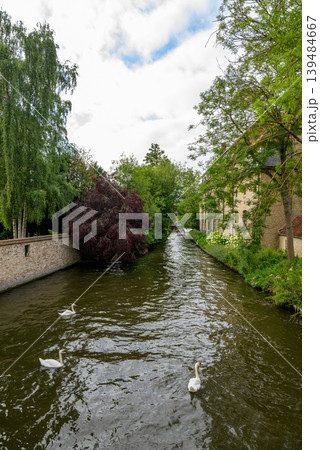 Historical Old Town and UNESCO World Culture Heritage site of Bruges in West Flanders, Belgium 139484667
