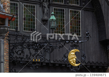 Historical Old Town and UNESCO World Culture Heritage site of Bruges in West Flanders, Belgium 139484671