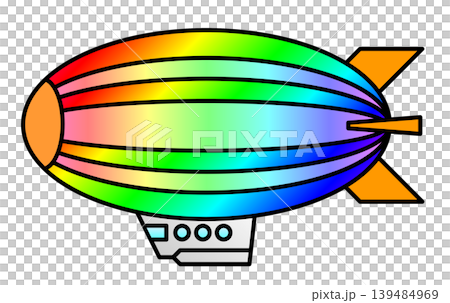 イベントや移動手段で浮く飛行船のイラスト イベントや移動手段で浮く飛行船のイラスト 139484969