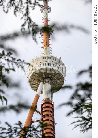 Tbilisi TV broadcasting communications tower located in Mtatsminda Park above Tbilisi, capital of Georgia Tbilisi TV broadcasting communications tower located in Mtatsminda Park above Tbilisi, capital of Georgia 139485021