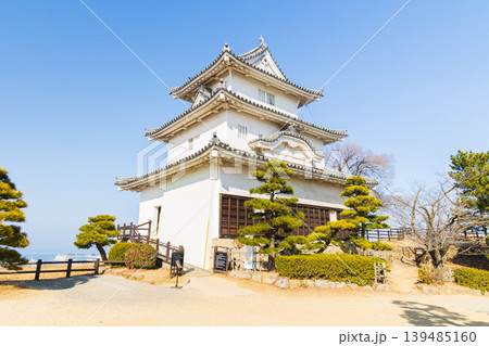 冬の香川県丸亀市　日本100名城　丸亀城　天守 139485160