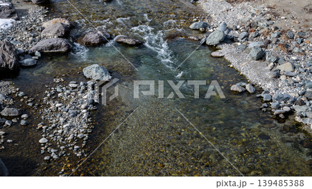 透明度の高い渓流 長野県白馬村 透明度の高い渓流 長野県白馬村 139485388