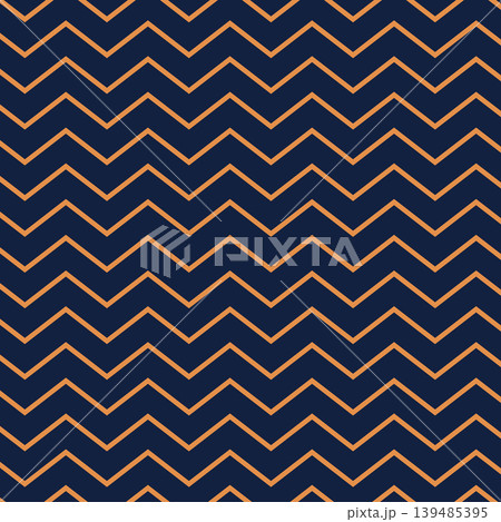 dark blue and orange zigzag chevron stripes pattern background 139485395