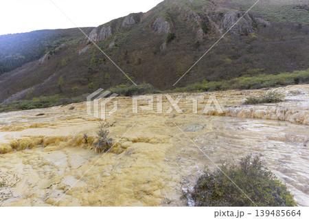 Beautiful view of Multi-Colored Pool in Huanglong National Park, famous for its colorful pools formed by calcite deposits in Sichuan, China. Beautiful view of Multi-Colored Pool in Huanglong National Park, famous for its colorful pools formed by calcite deposits in Sichuan, China. 139485664