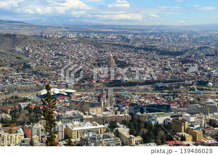 Aerial cityscape view of Tbilisi, the capital of Georgia Aerial cityscape view of Tbilisi, the capital of Georgia 139486028