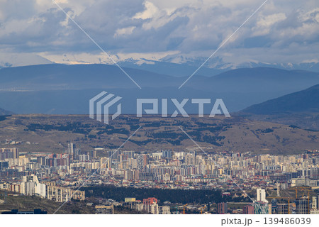 Aerial cityscape view of Tbilisi, the capital of Georgia Aerial cityscape view of Tbilisi, the capital of Georgia 139486039