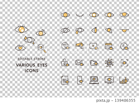 A set of various eye icons A set of various eye icons 139486355