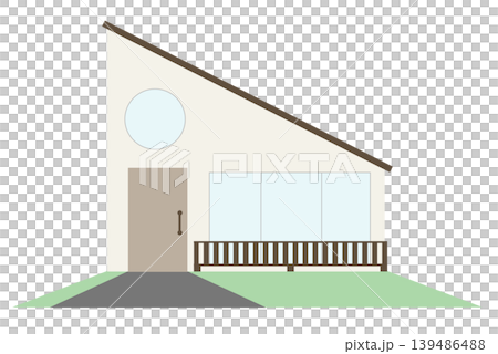 Simple house icon, residential illustration, two-story house Simple house icon, residential illustration, two-story house 139486488