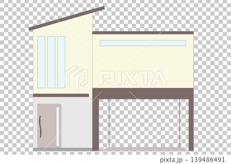 Simple house icon, residential illustration, two-story house Simple house icon, residential illustration, two-story house 139486491