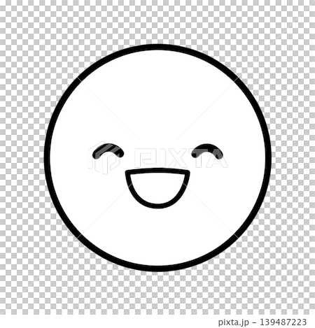 シンプルな顔アイコン にこにこ イラスト素材 シンプルな顔アイコン にこにこ イラスト素材 139487223