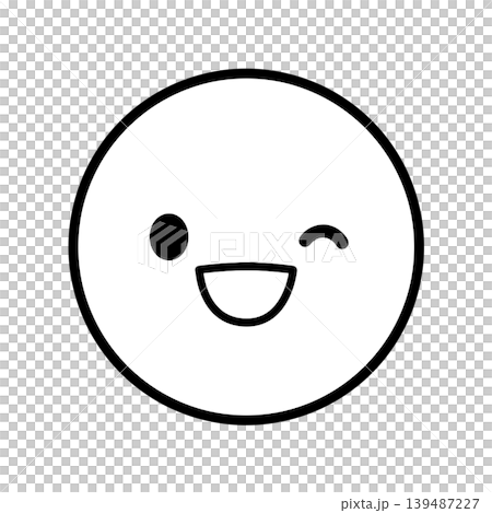簡單的眨眼表情圖示 - 插圖素材 簡單的眨眼表情圖示 - 插圖素材 139487227