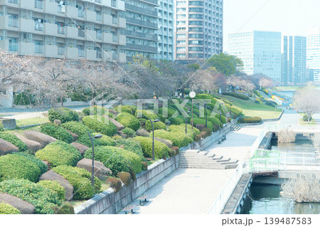 中央区の川沿いの景色 中央区の川沿いの景色 139487583
