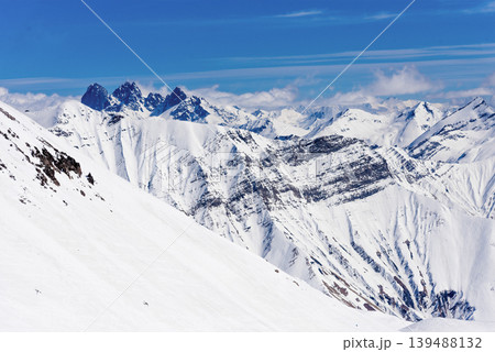 Gudauri Ski Resort Georgia, Snowy Winter Mountain Landscape winter Gudauri Ski Resort Georgia, Snowy Winter Mountain Landscape winter 139488132
