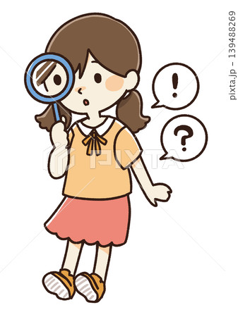 虫メガネを持った子供の全身イラスト 139488269