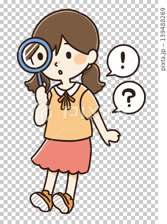 虫メガネを持った子供の全身イラスト 139488269