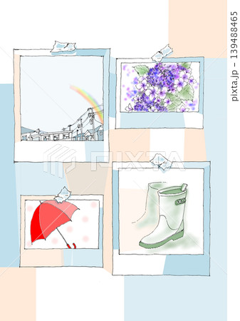 雨の日のイメージポラロイド写真風 雨の日のイメージポラロイド写真風 139488465