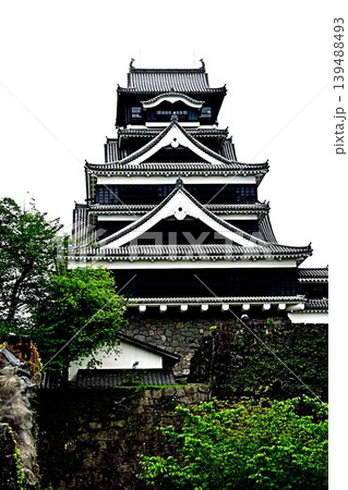 熊本城天守閣の正面風景 139488493