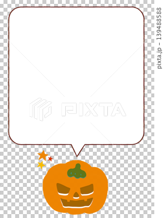 Halloween design elements and materials with speech bubbles: Ghost pumpkin Halloween design elements and materials with speech bubbles: Ghost pumpkin 139488588