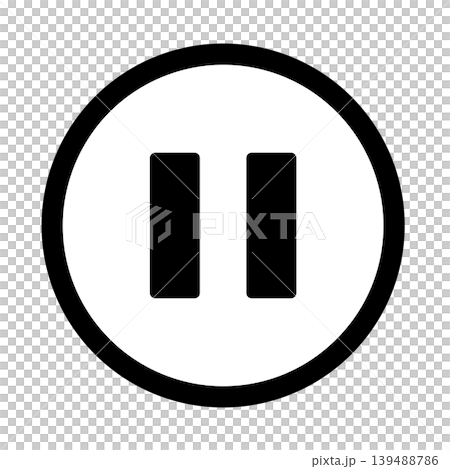 Simple illustration icon for pause button 01 Simple illustration icon for pause button 01 139488786
