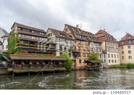 Traditional restaurant on the riverside in Petite France, Strasbourg 139489557