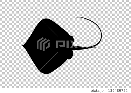 Stingray silhouette illustration - marine life material Stingray silhouette illustration - marine life material 139489732
