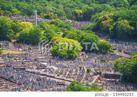 名古屋の街並み、平和公園アクアタワーからの眺め〈愛知県名古屋市〉 139490283